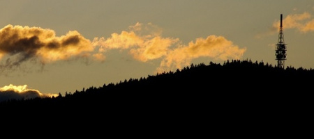 Vrch Stražiště při západu – Foto: Zdeněk Klika