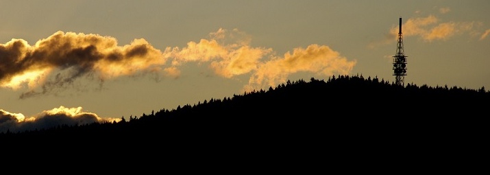 Vrch Stražiště při západu – Foto: Zdeněk Klika